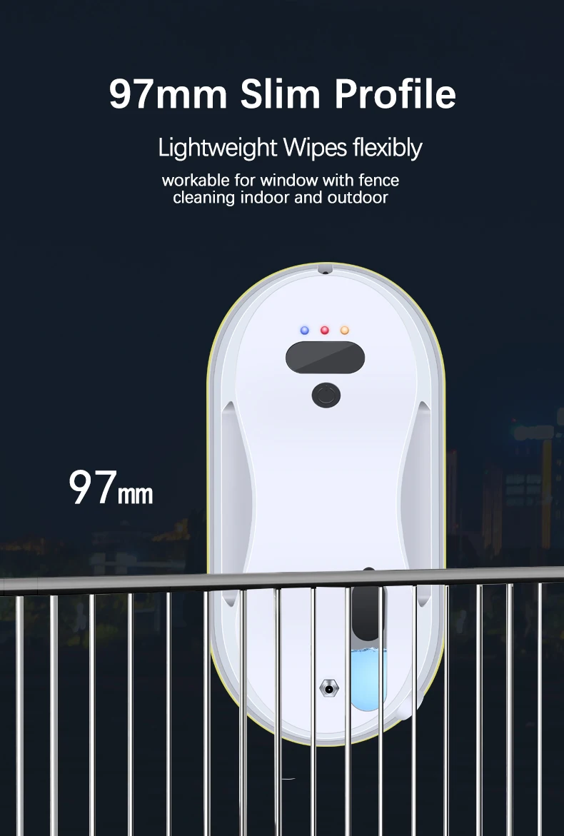 Automatischer Wasserspray-Reinigungsroboter für Haushaltsfenster, elektrischer Fensterwischer mit Fernbedienung, Haushalts-Glaswischer-Staubsauger – Detail 26