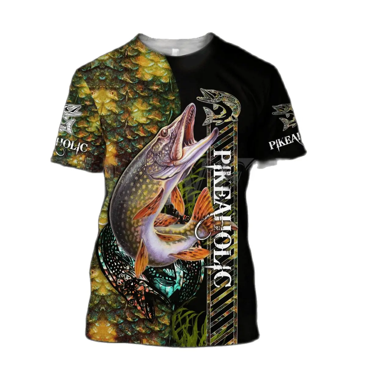 

Reservoir Unisex Fishing Print T Shirt Men's Fashion Short Sleeve O Neck Top Oversized Harajuku Streetwear