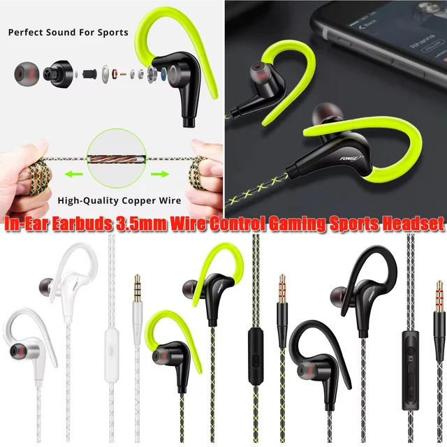In-ear Headphones Ear Earbuds Volume Control Ear Hook