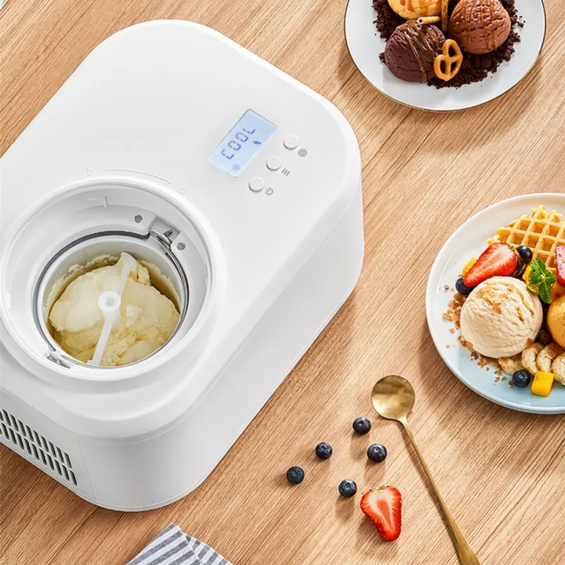 Household Automatic Quick Ice Cream Machine Yogurt Refrigerated Fermented Ice Cream DIY Popsicle Ice Cream Machine Home White 5