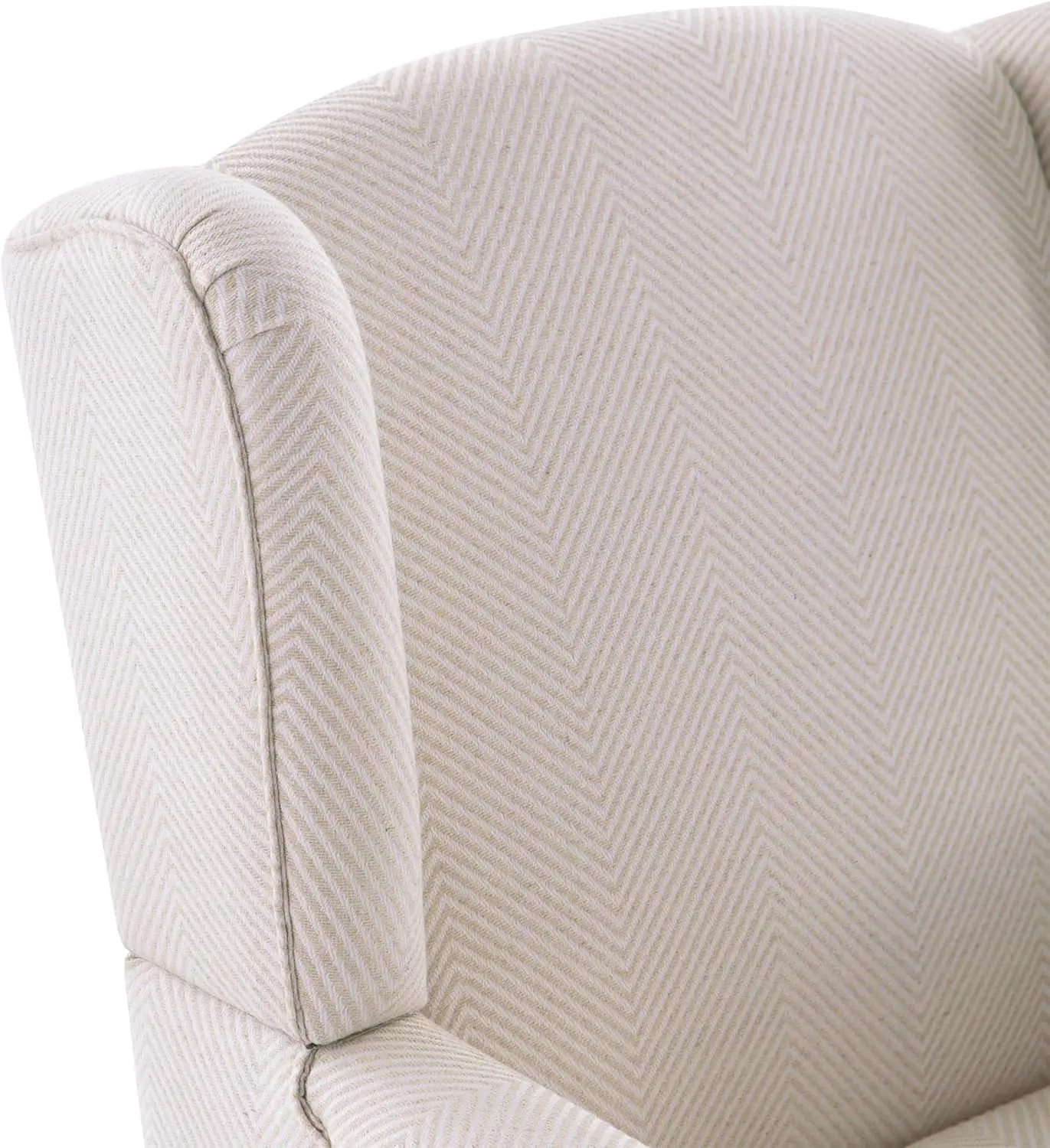 Living Room Chair Upholstered High Back Armchair Retro Printed Wingback Chair in Linen (Navy Blue) (1, Tan with Lines) 4