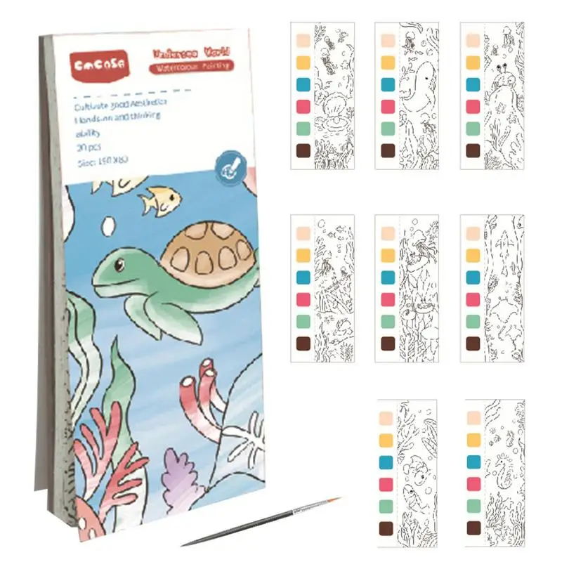 

Watercolor Painting Book For Kids 20 Picture Creative Garden Paint Kit Garden Paint With Brush Educational Christmas Birthday