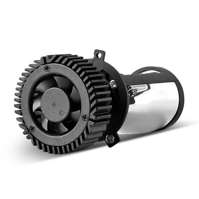 Y6D H4 LED Projector Headlight Projector Lens with Fan Cooling 90W Automobile Hi Lo Beam Bulb 12V 6000K Bi LED Lens Projector