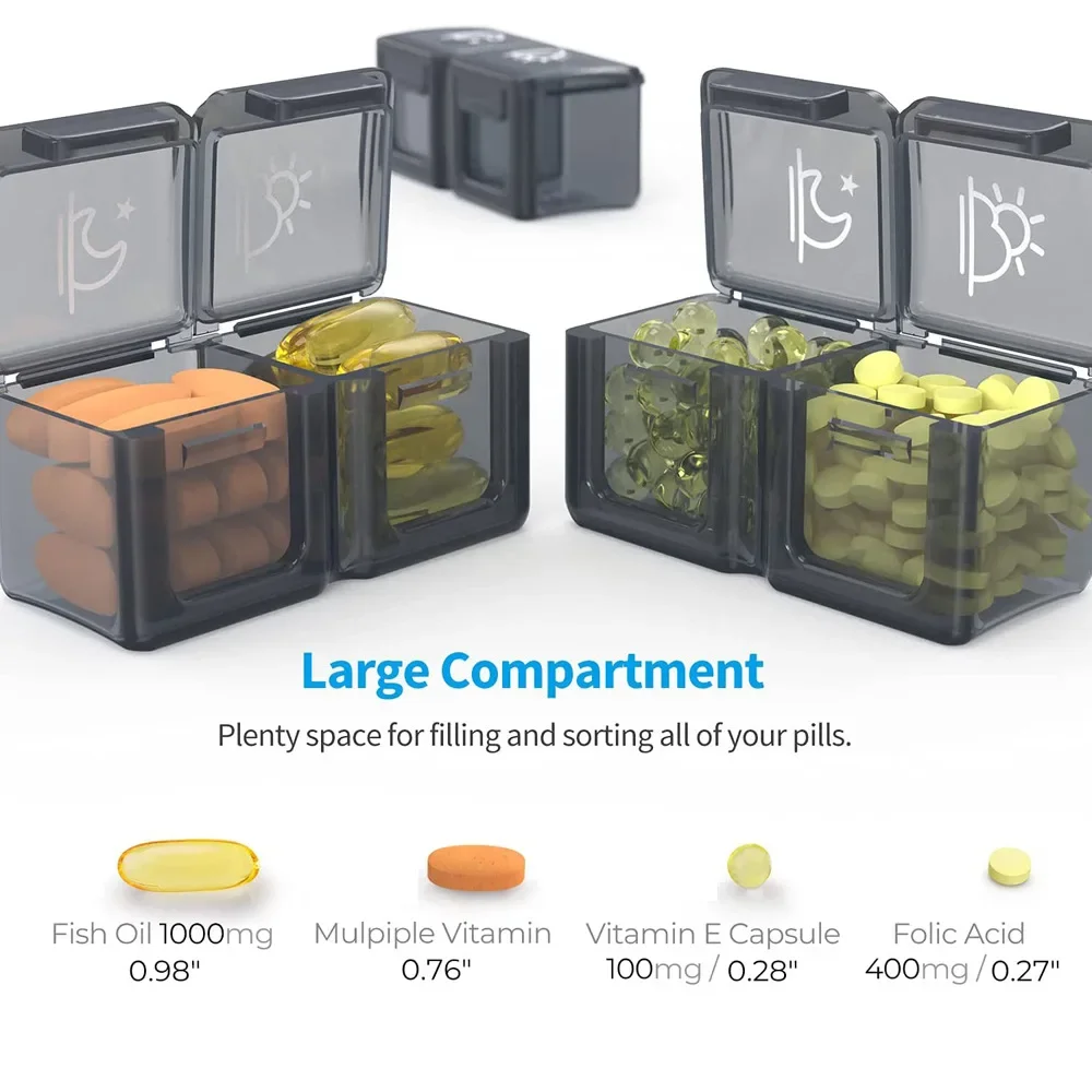 Monthly 31/32 Grids Pill Box Case Container Organizer Travel Pill Case Storage Box Organizer One Month Pill Medicine Container