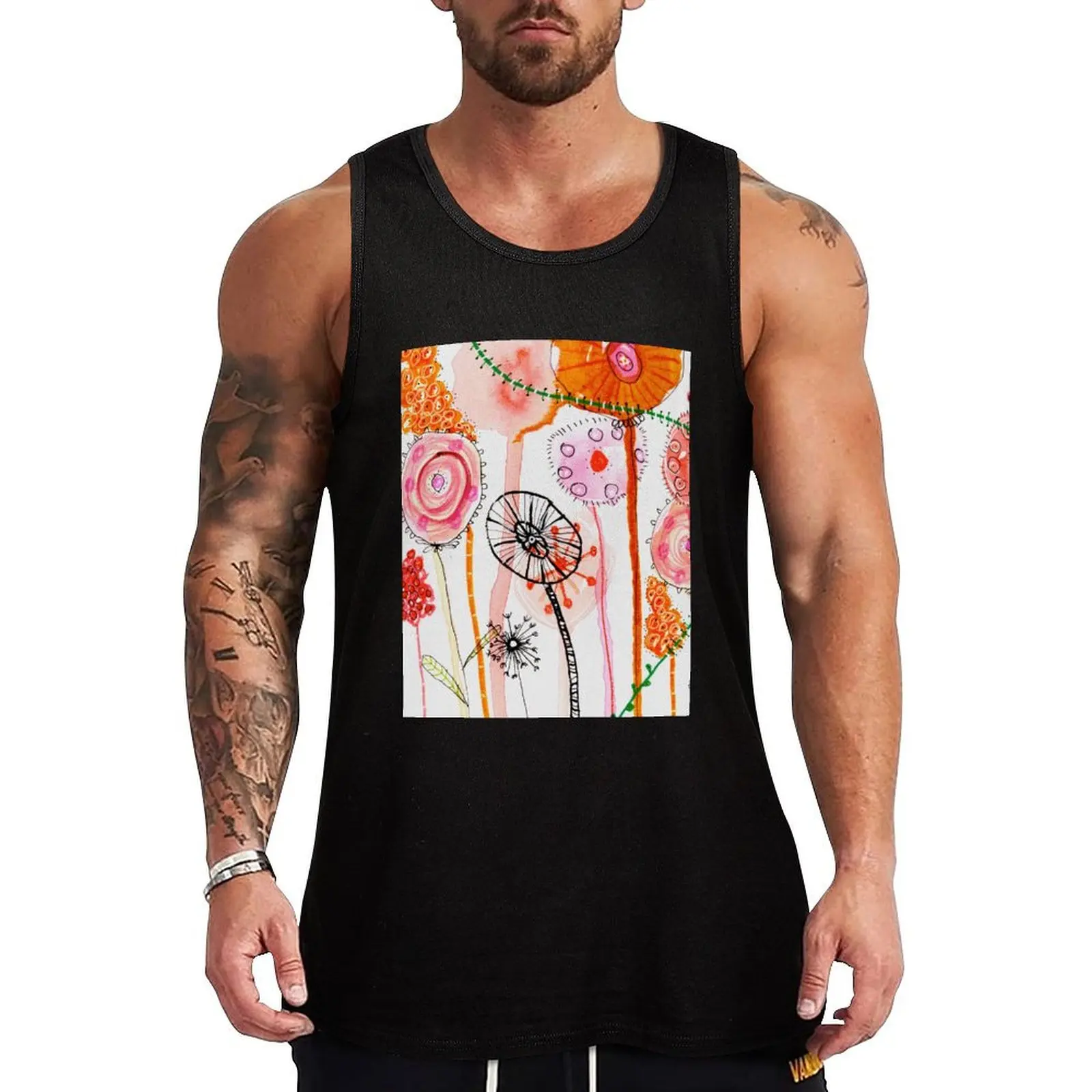 

Buster’s Flowers to Get Well Soon Tank Top cool things sleeveless t-shirt Men's