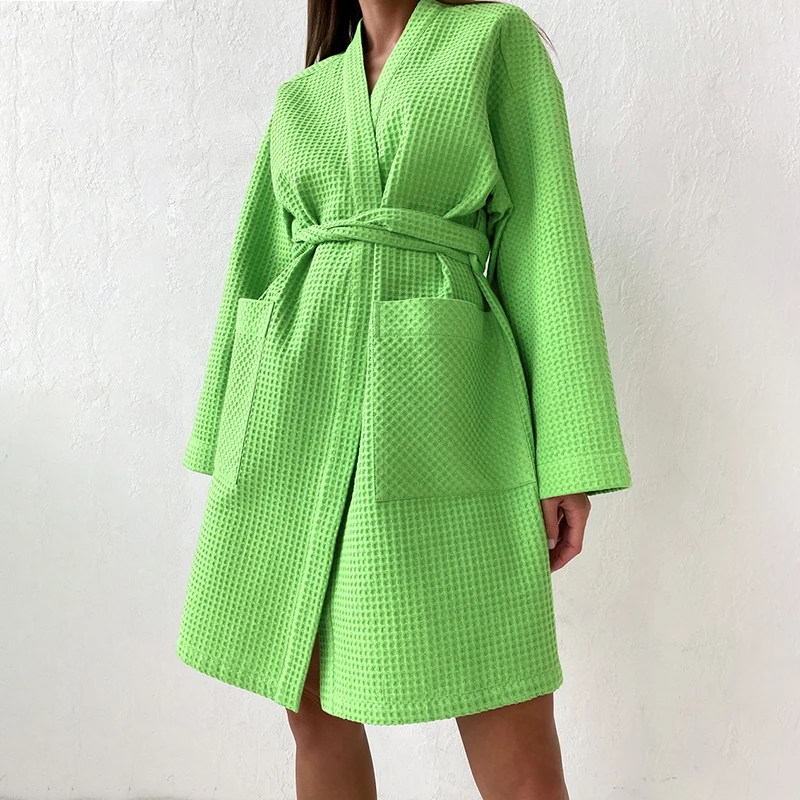 

PASSIONNÉ Women's Dress V-neck Long Sleeve with Belt Lace-up Pockets Patchwork Solid Dresses Female 2023 Autumn Fashion New