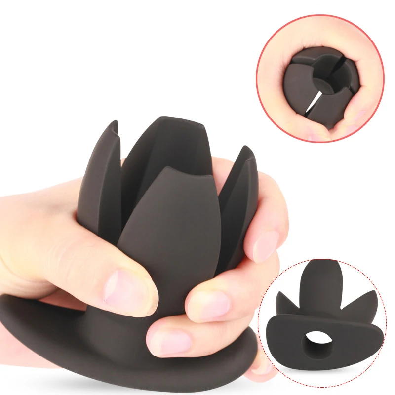 Silicone Anal Dilator Hollow Petal Butt Plug For Beginners_voghion.com