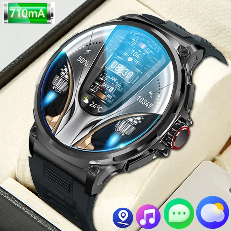 

New For Huawei Xiaomi GPS Track Smart Watch Men 1.85-Inch Ultra HD AMOLED Screen 710 Mah Battery Bluetooth Call SmartWatches