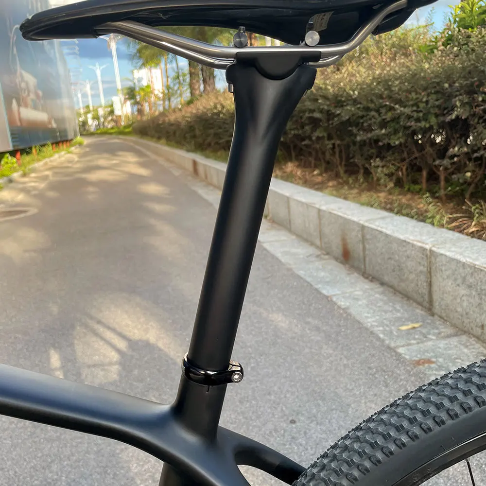elitaone Carbon-Fahrrad-Sattelstütze, leicht, 135 g, 27,2 30,9 31,6 mm Länge, 300/350/400 mm mm, MTB-Rennrad-Sattelstütze – Detail 7