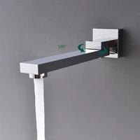 Foldable Wall-Mounted Basin Faucet Brass Bathtub Faucet Nozzle Concealed 180 Degree Rotation Bath Faucet Bathroom Supplies 1