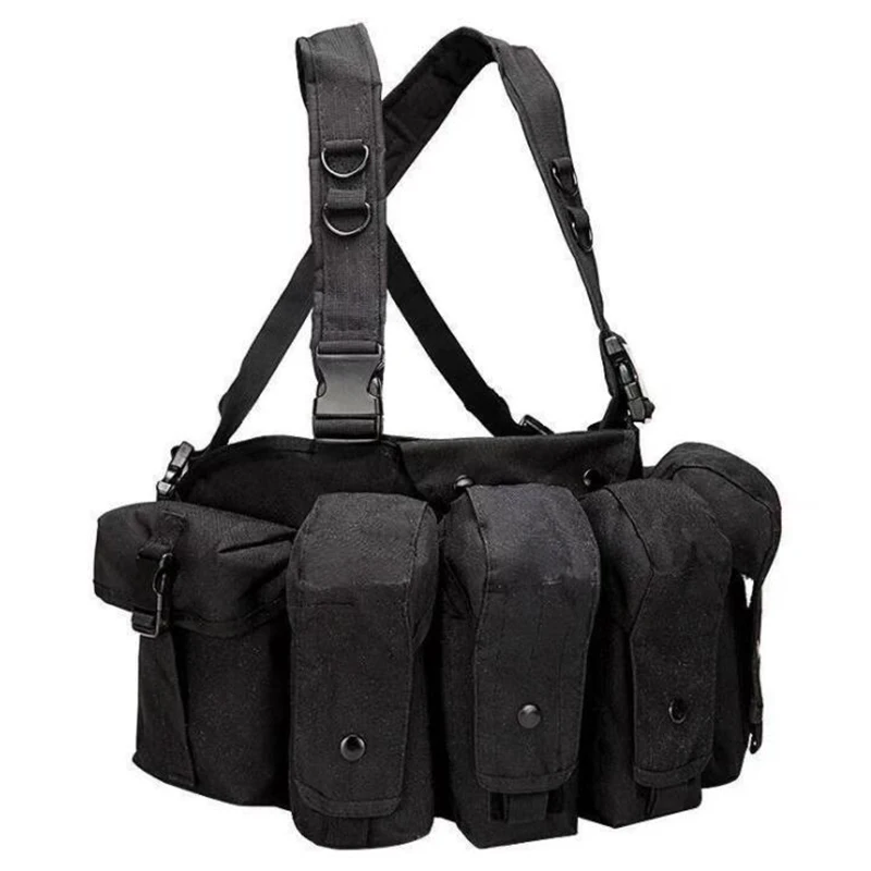 Airsoft Atacs FG Camouflage AK 47 Magazine Pouch Carrier Military Hunting Gear Chest Rig Molle Tactical Ammo Airsoft Equipment