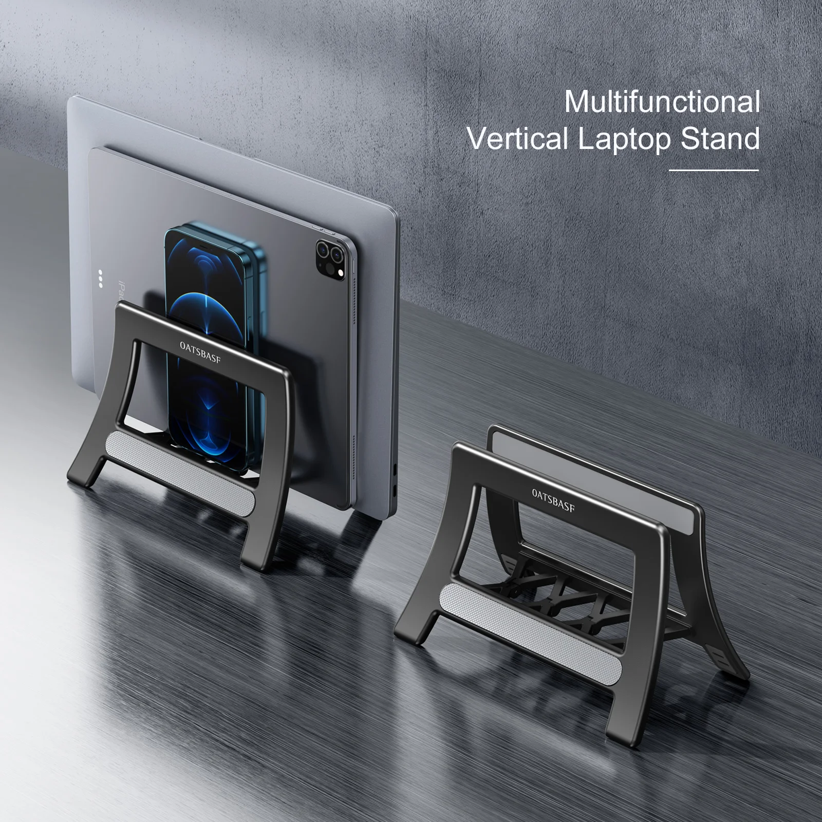 Oatsbasf Vertical Laptop Suporte Suporte para Macbook Air Pro Xiaomi Tablet Gravidade Notebook Suporte Abs Laptop Suporte Suporte Desktop