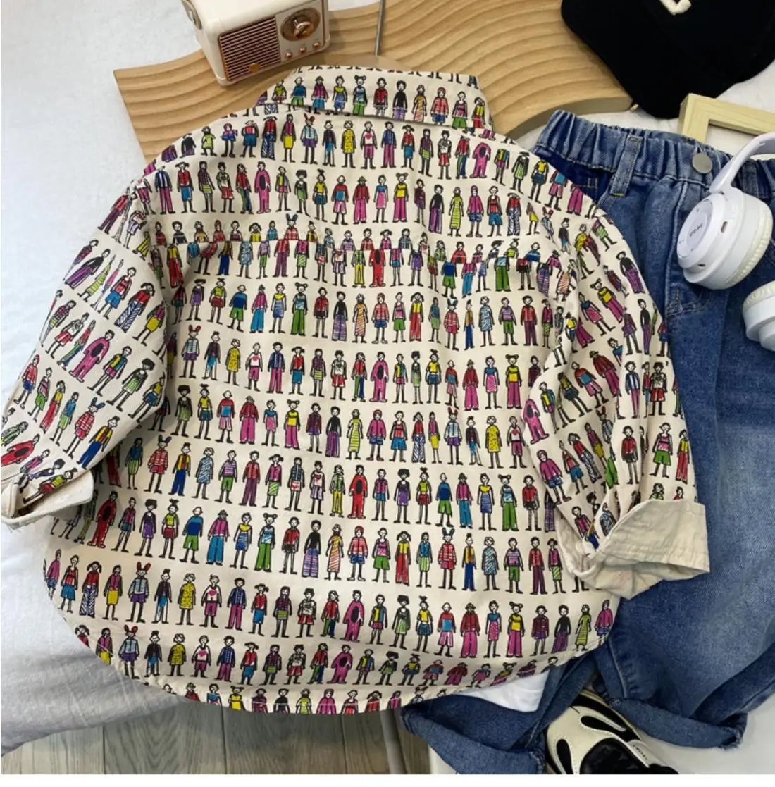 Spring and Autumn Children's Shirt Coat Korean Edition Boys' Polo Top Baby Long sleeved Shirt