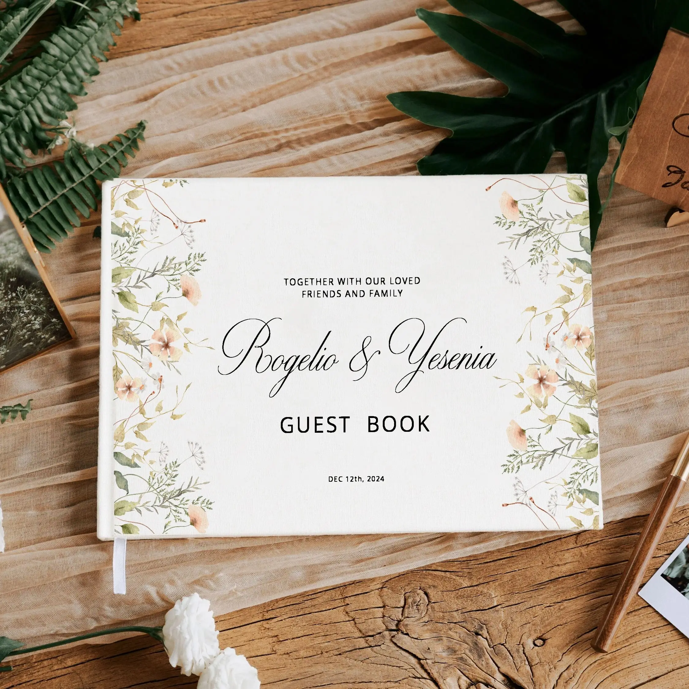 Personalized Wedding White Guest Book Elegant Mr and Mrs Wedding Decoration Message Book Album Photo Mariage Gifts