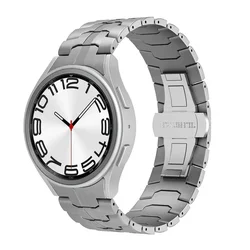 Luxury Stainless Steel Metal Strap Bracelet - Watch 6 Classic 43mm (Titanium Color)