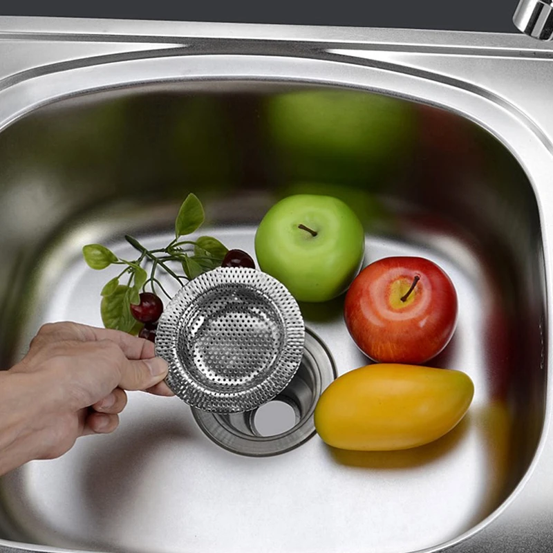 1pc Stainless Steel Kitchen Water Sink Filter Mesh Strainer Bathroom Floor Drain Cover Shower Hair Catche Stopper sink filter kitchen sink filter sink strainer hair drain catcher kitchen sink strainer shower drain cover