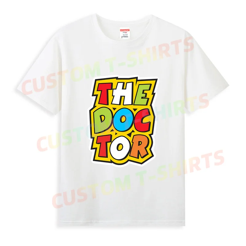 

2024 Hot Sale Summer 100% Cotton Black Rossi The Doctor T Shirt Men Short Sleeves Cool Tee Hip Hop Streetwear T-shirt