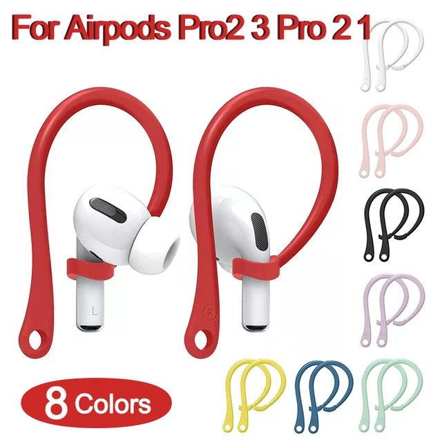 Ganchos de silicona para Apple AirPods pro2, accesorios anticaída, soporte  para auriculares Bluetooth para airpods 1, 2, 3 pro, ganchos para  auriculares deportivos - AliExpress