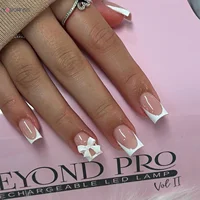 10 French Manicure Pieces Shipped Randomly, Full Coverage, Reusable, Suitable for Women and Girls To Do DIY Nail Art