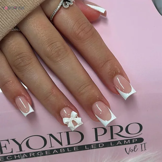 10 French Manicure Pieces Shipped Randomly, Full Coverage, Reusable, Suitable for Women and Girls To Do DIY Nail Art