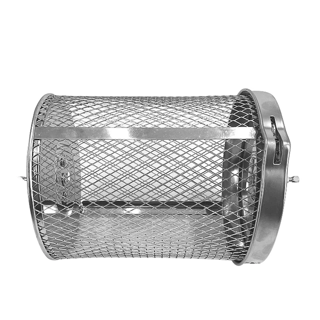 Rozsdamentes Acél Rotisserie Sütő Kosár Tartós Sült Csirke Villák Pörkölő Diófélék Dió Kávébab