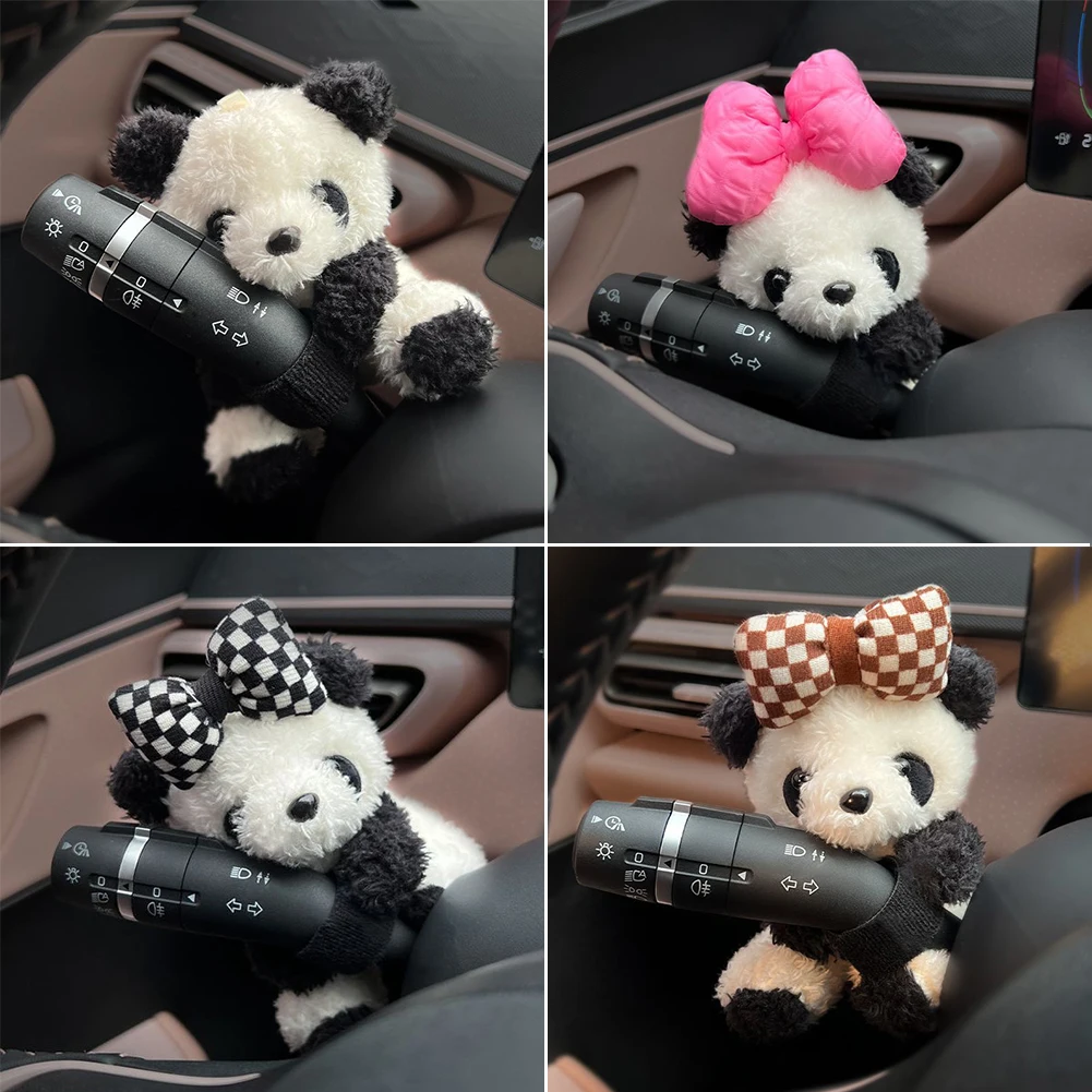 귀여운 자동차 와이퍼 장식품 플러시 인형 카피바라 판다 고양이 방향 지시등 장식품 자동차 내부 장식 액세서리