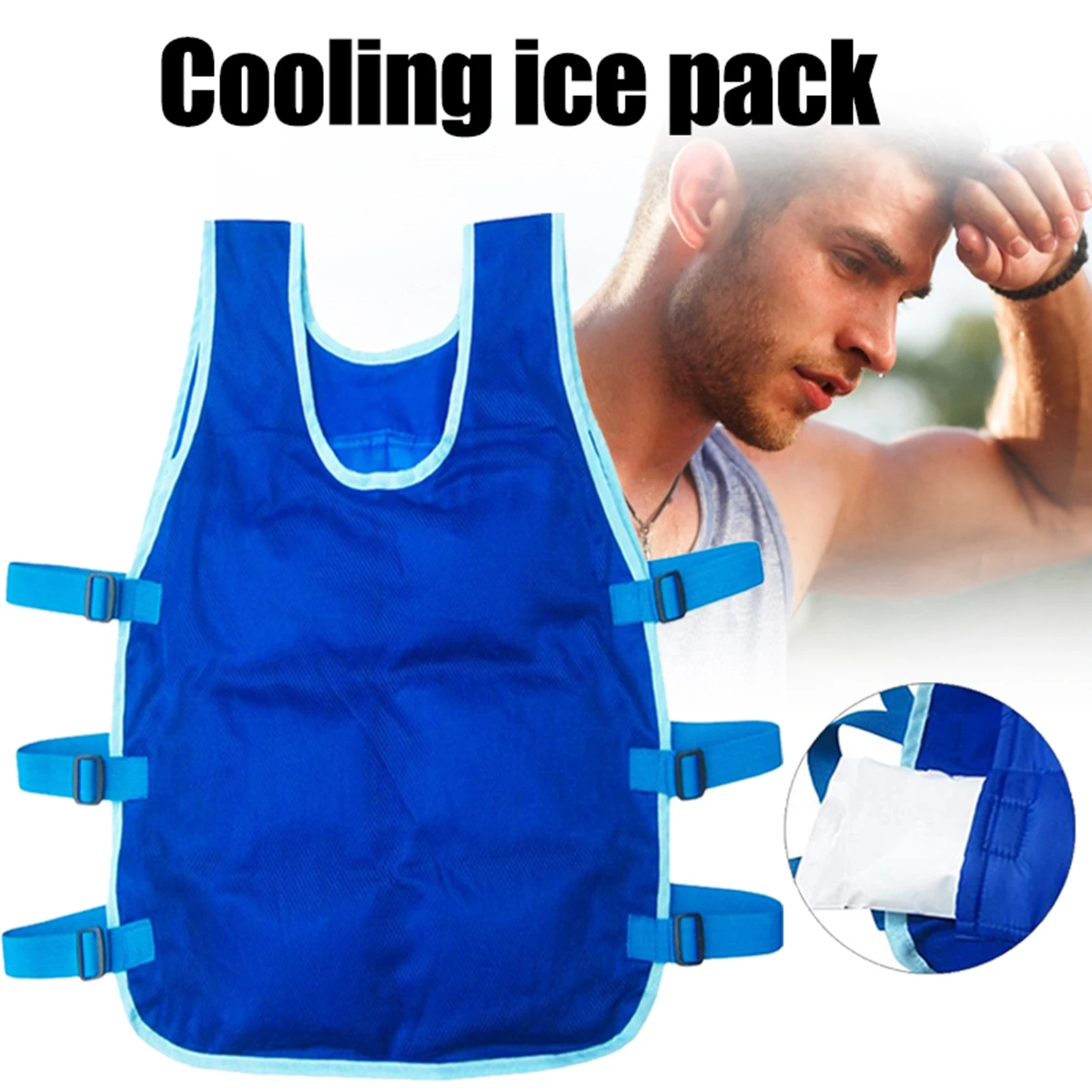 

Summer Cooling Vest Ice Jacket Water Evaporative Cool Shirt High-Temperature Protective Clothes Sport Hiking Camping Supplies