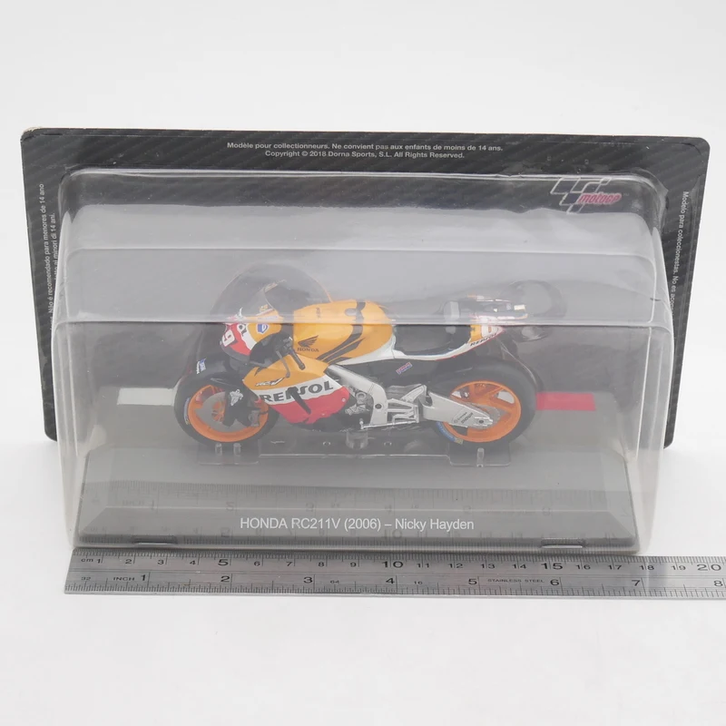 Ixo 1:18 Scale Diecast Alloy Moto GP 2006 HONDA RC211V Nicky
