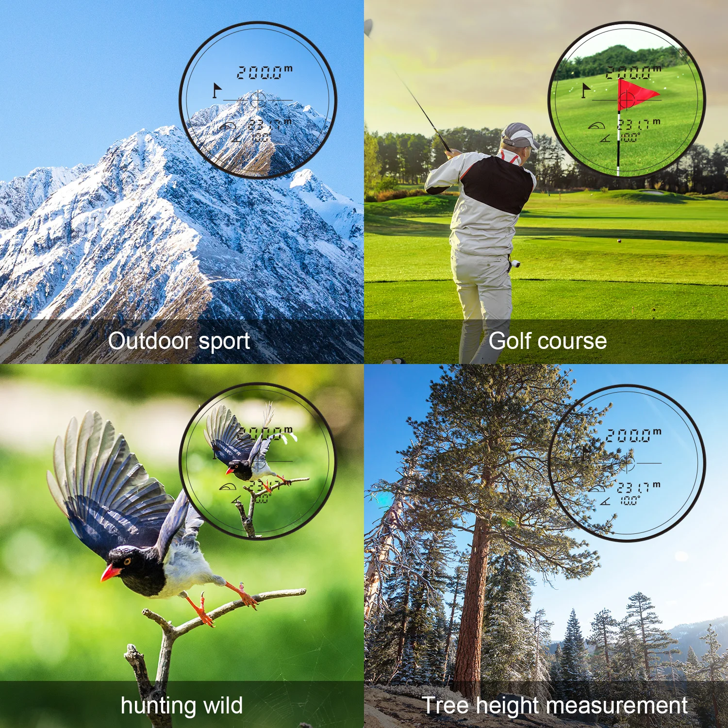 Laser Golf Rangefinder LCD Screen Unit Switch M/Yd Range Finder Vibration For Golf Hunting Sport Laser Meter Distance Meter laser rangefinder,distance meter