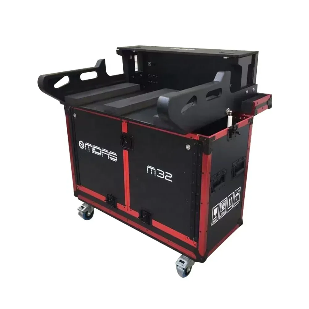 Flight Case Idraulico Personalizzato Midas M32 Live Digital Mixer Con Ruote
