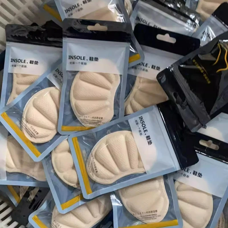 12pcs Fan-shaped Sports Shoes Pads 4D Sponge Soft Heel Insole Anti Friction Adjustable Size Insert Foot Care Shoe Accessories