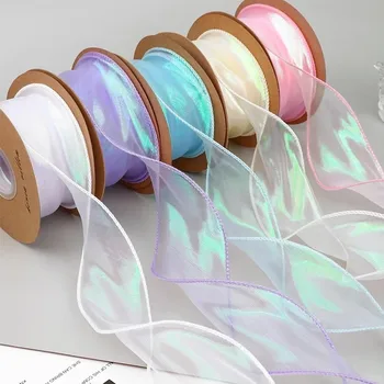Iridescent Fishtail Organza Ribbon 1