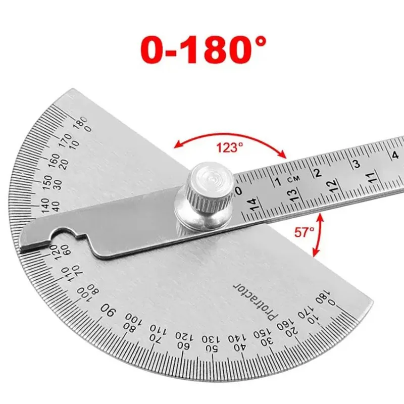 Angle Protractor Protractor Angle Ruler Dividing Gauge 180 Degree Semi Circular Carpenter 14cm 1PC