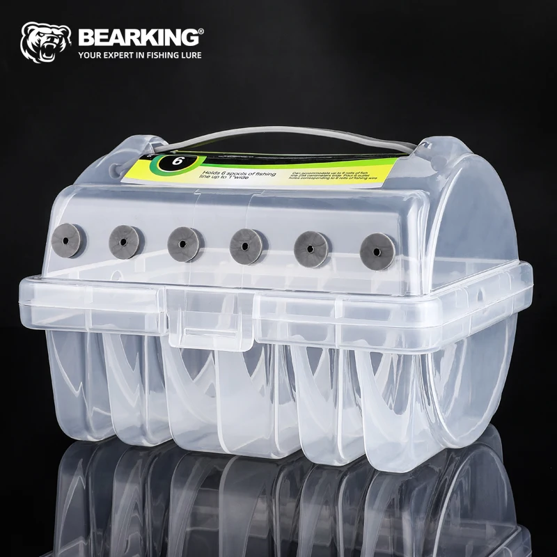 BEARKING Fishing Tackle box 6 Compartments Fishing Accessories Line Hook  Storage Case Double Sided Fishing Tool organizer boxes - AliExpress