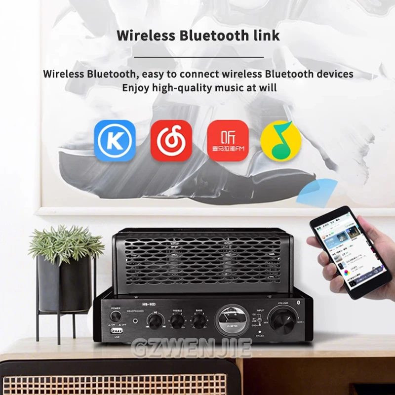 4.2 Intelligent Home Combo Theater Bluetooth Speaker Wooden Subwoofer 3D Surround Sound Memory Play Vacuum Tube Amplifier 150W - Image 2