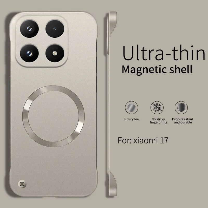 Magsafe Magnetic Thin Metallic Paint Borderless Case Cover