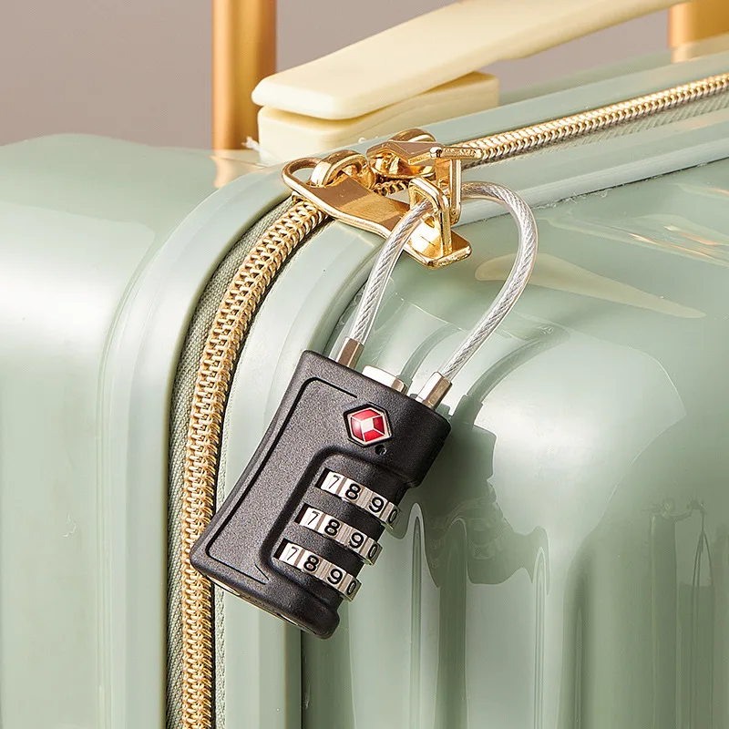 Set 4 Lucchetti A Combinazione 3 Cifre - Per Bagagli, Armadietti, Viaggi, Con 1 Lucchetto Giallo - Foto 5