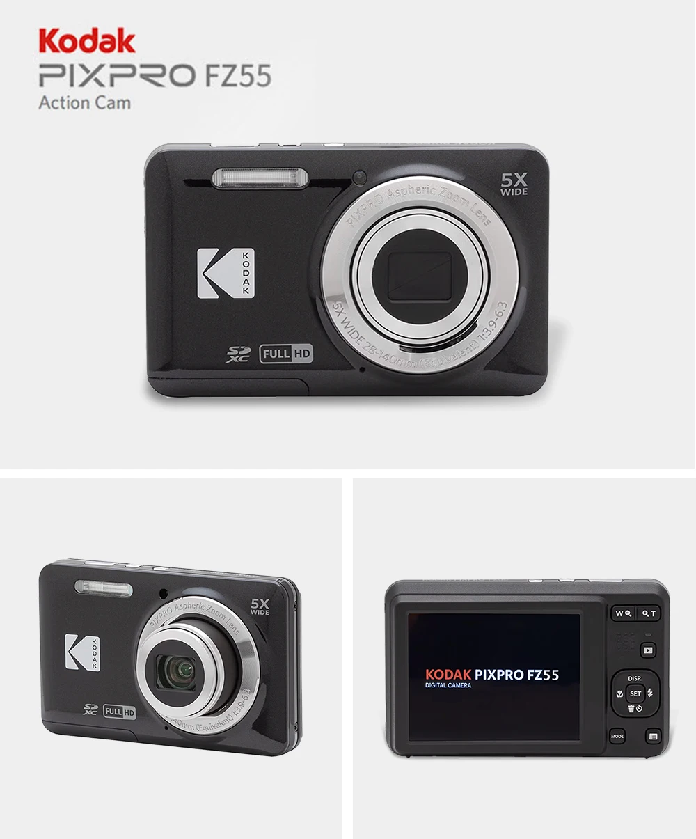 Kodak Digital Camera - 16MP Compact Camera with 5X Optical Zoom & 28mm Wide Angle Lens