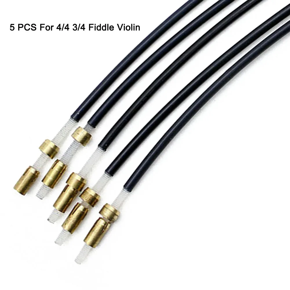 Acoustic violin plastic violin ornament violin mute 5 Pcs Violin Tail Guts Tailpiece Adjuster Wire End Rope for 3/4-4/4 1/2 1/4 1/8 Size Violin Tailpiece