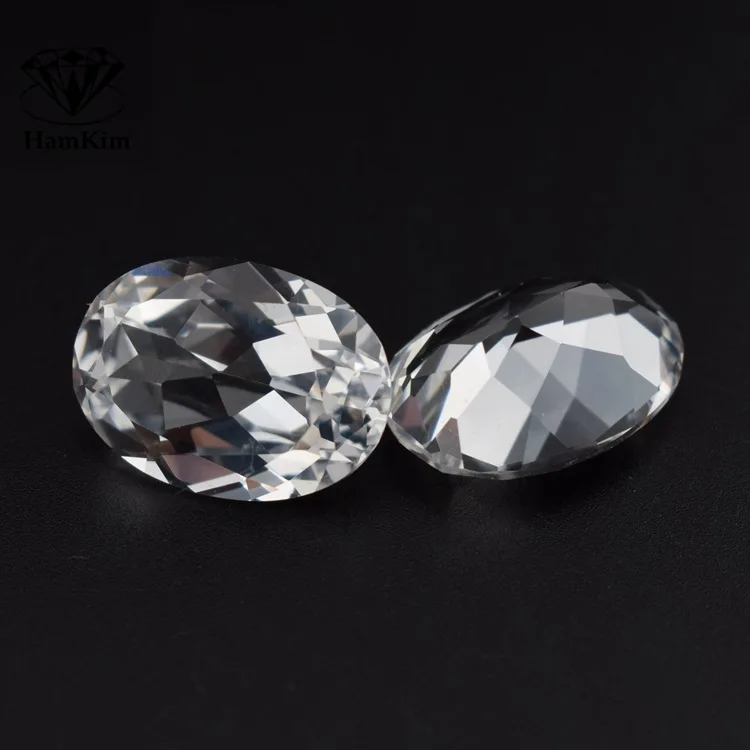 Boxed Loose White Sapphire Test Mohs Hardness Gems Oval Faceted Cut AAAA VVS Loose Gemstone zur Schmuckherstellung – Detail 4