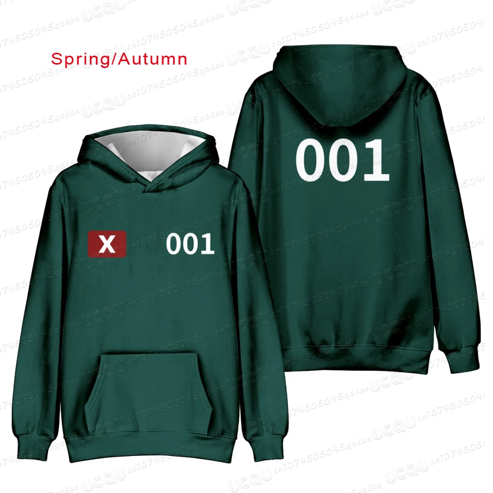Spring/Autumn Popular Film And Television Hits Korean Drama Cosplay Costume Calamari Games Disguise Men Hoodies Team Sweatshirts 3