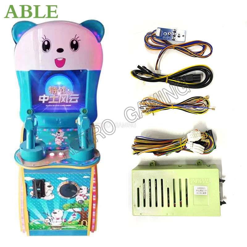 Arcade Kit Simulate Real Gun With Electric Recoil Force Laser Shooting Gun Video Simulator Game Board Coin Operated Game Machine new simulate flame jellyfish h2o air humidifier aroma diffuser aromatherapy machine fragrance essential oil diffuser for bedroom