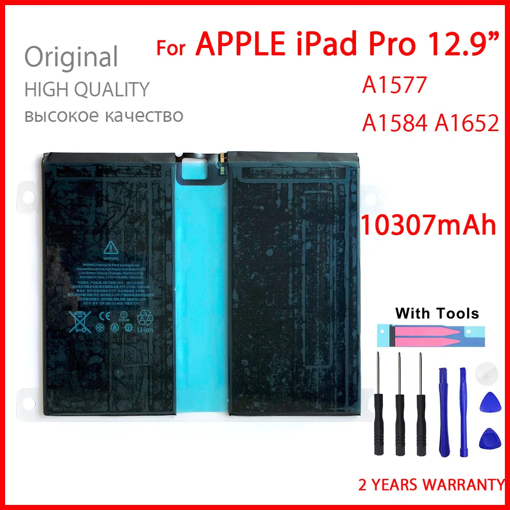 

100% Genuine A1584 A1652 A1577 Tablet Battery For iPad Pro 12.9 inch 10307mAh Replacement Tablet New Batteries With Gifts Tools