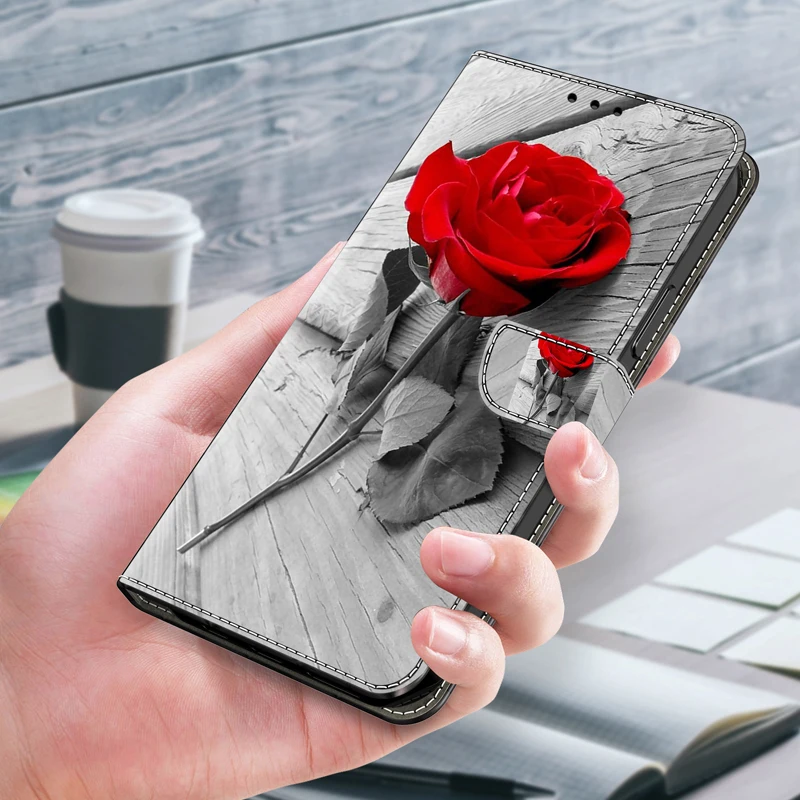 3D Magnetic Flip Cover Leather Wallet Case