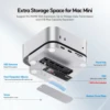 PULWTOP Mac Mini M4 Hub Stand with M.2 SSD Enclosure, with HDMI 4K 60Hz,  USB C Hub Accesorios for Mac Mini 2024 M4 Pro 3