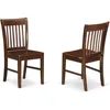 DUNO7-MAH-W Dudley 7 Piece Dining Set Consist of a Rectangle Solid Wood Table and 6 Kitchen Room Chairs, 36x60 Inch 5