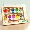 Magnetic Color Sorting Maze & Drawing Board Toddler Montessori Toys Number Matching Learning Counting Preschool Activity 6