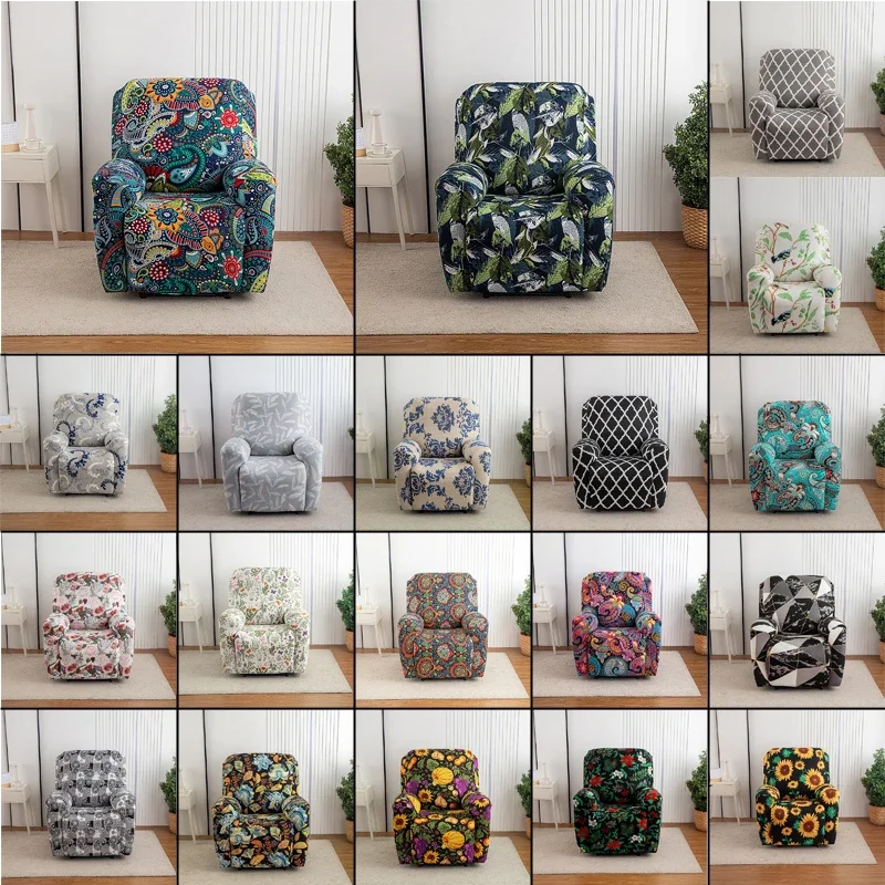 1 Seater Anti-dirty Armchair Sofa Protector 4Pcs Split Recliner Sofa Cover Stretch Relax  Chair Cover Living Room 2