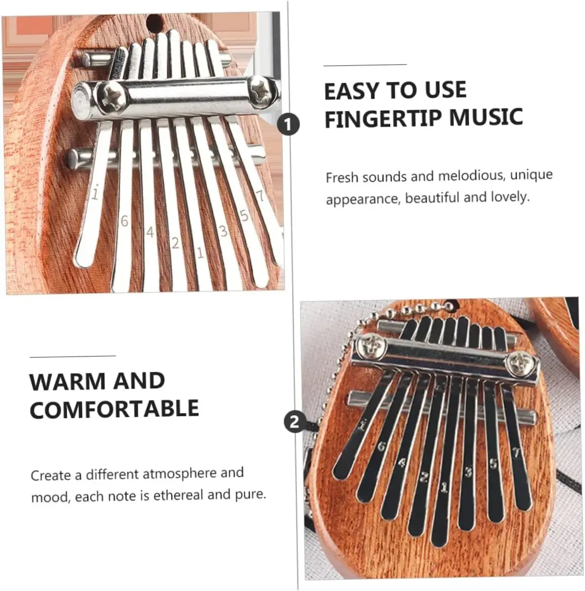 Piano Musical Instrument Convenient to Carry Thumb Piano Heart-shaped Crystal Thumb Piano for Party for Beginning Oboist 5