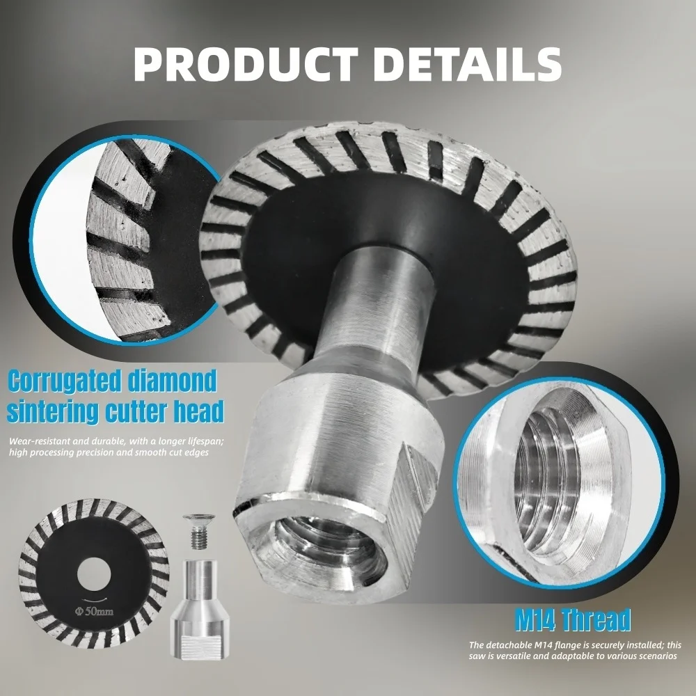Diamond Cutting Disc for Glass, Jade, Crystal, Tile, and Marble with M14 Flange - Enhanced Engraving Mini Saw Blade